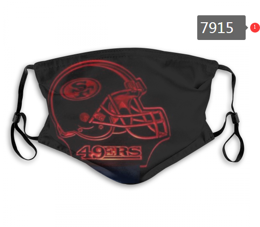 NFL 2020 San Francisco 49ers #2 Dust mask with filter